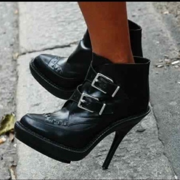 Phi Creeper Buckled Heel Boots Size 8.5 - Picture 7 of 8